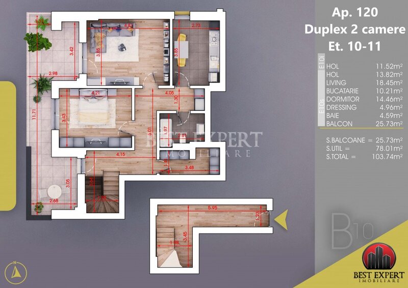 Duplex 2 camere Direct Dezvoltator Bonus Loc Parcare